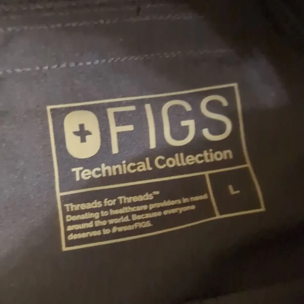 Figs Scrubs pants Axim Cargo Navy Blue Tie Elastic Waist Size L
